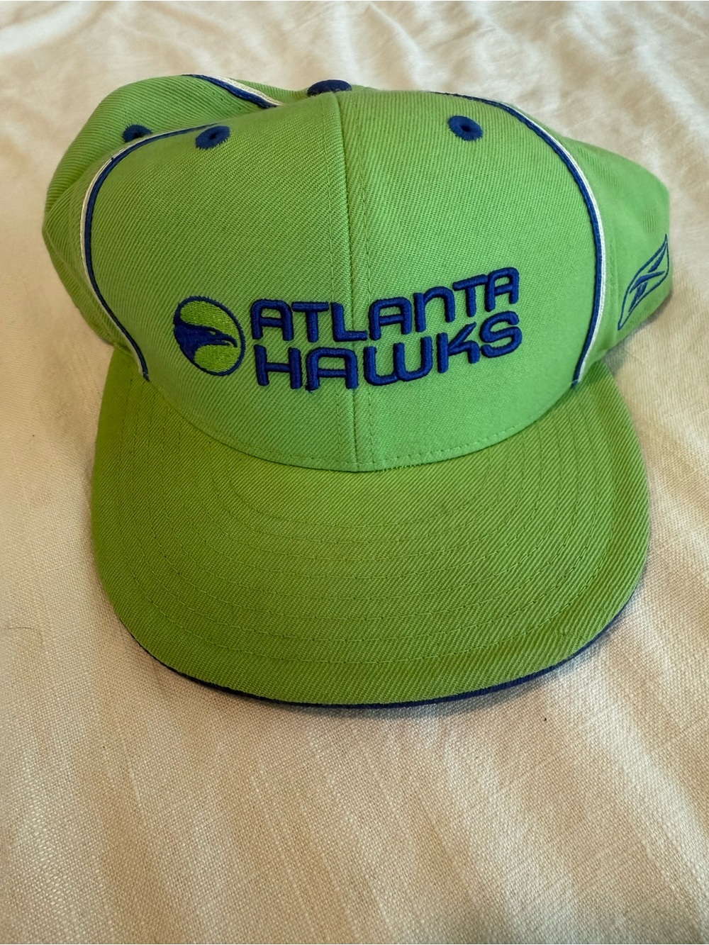Vintage Y2K Reebok NBA Atlanta Hawks Hardwood Classics Wool Fitted Hat 7 3/4